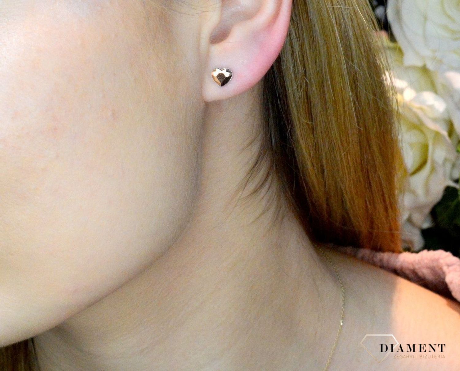 Kolczyki Heart Studs K2808RG.jpg
