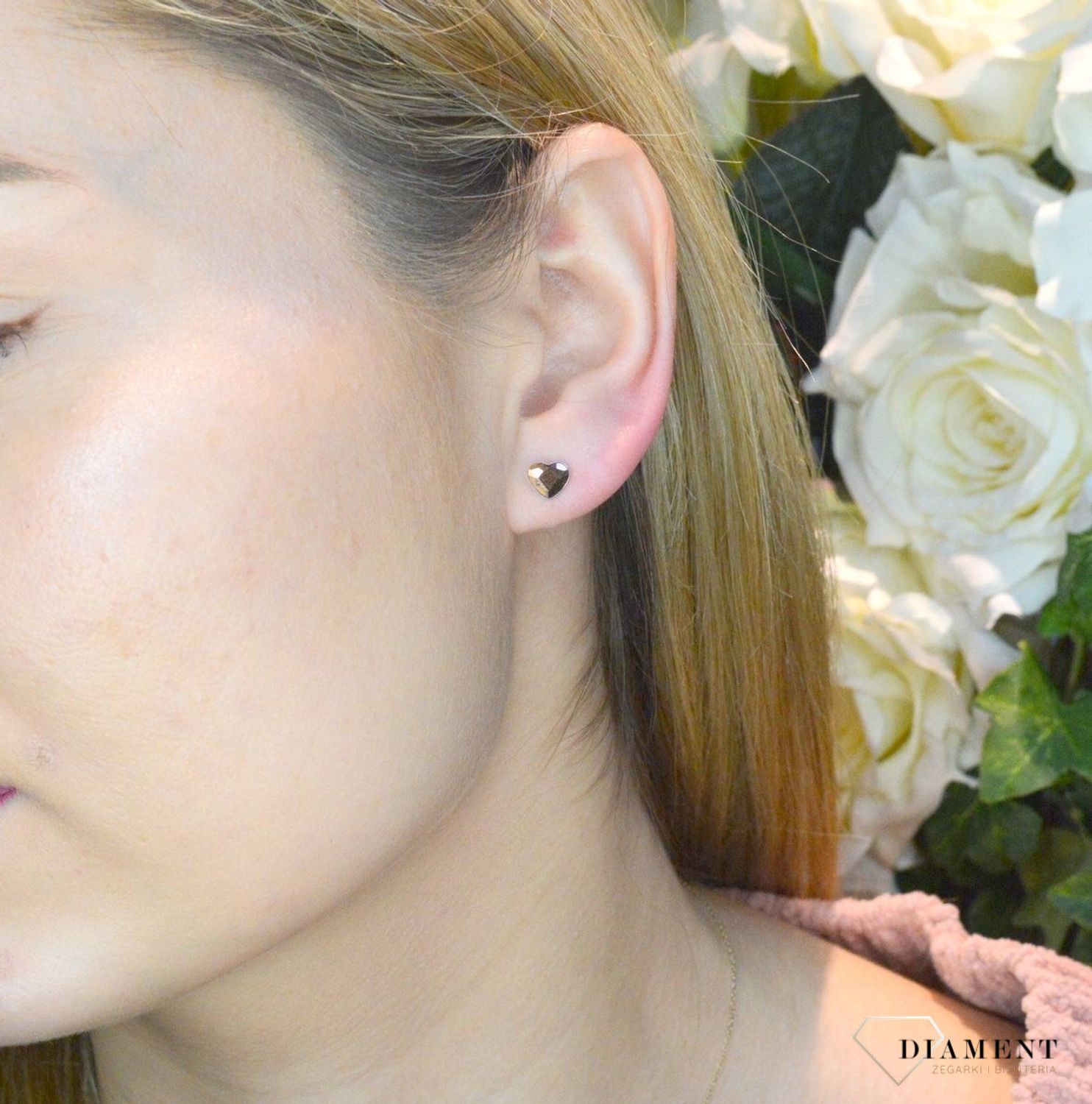 Kolczyki Heart Studs K2808RG.jpg