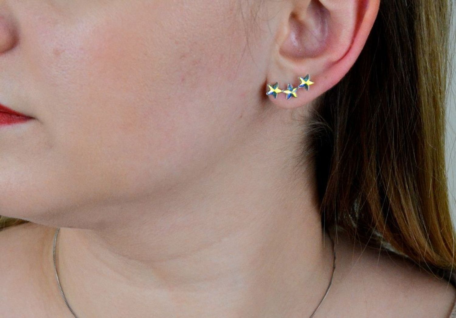 Srebrne kolczyki  Trzy Gwiazdki Swarovski Crystals 925 K281653AB.jpeg