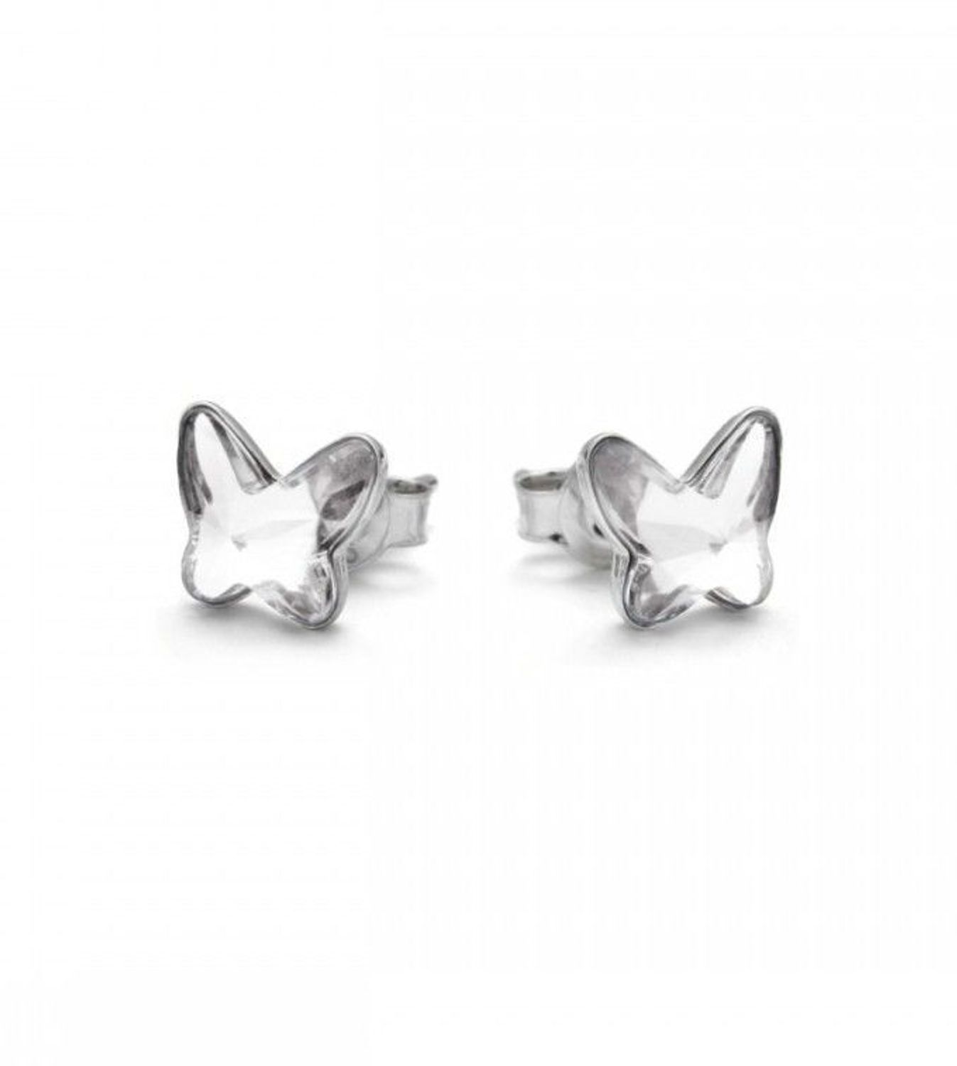 Srebrne kolczyki  Duże, kryształowe motylki  Swarowski Crystals 925 K28548C.jpg