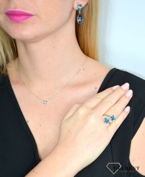 Kolczyki Srebrne wiszące Swarovski Spark Pera Aquamarine Denim Blue K43202AQDB✓ Kolczyki srebrne wiszące Damskie w Sklepie z Biżuterią zegarki-diament (4).JPG