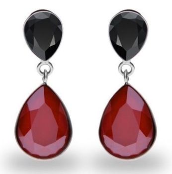 Kolczyki Srebrne wiszące z kryształami Swarovski Pera K43202JRR.jpg