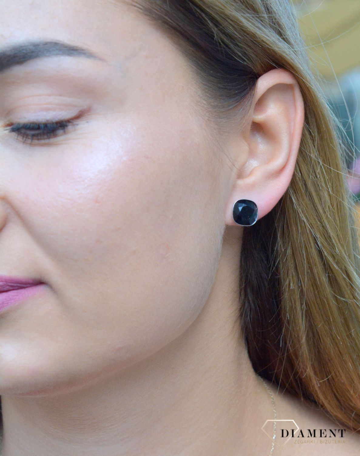 Kolczyki srebrne Swarovski Busso Jet K447010J.jpg