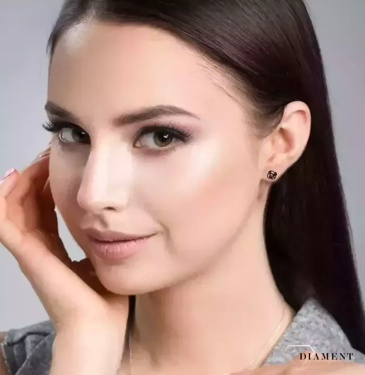 Srebrne kolczyki Spark Swarovski Imperial Studs Silver Night K44806SN.jpg