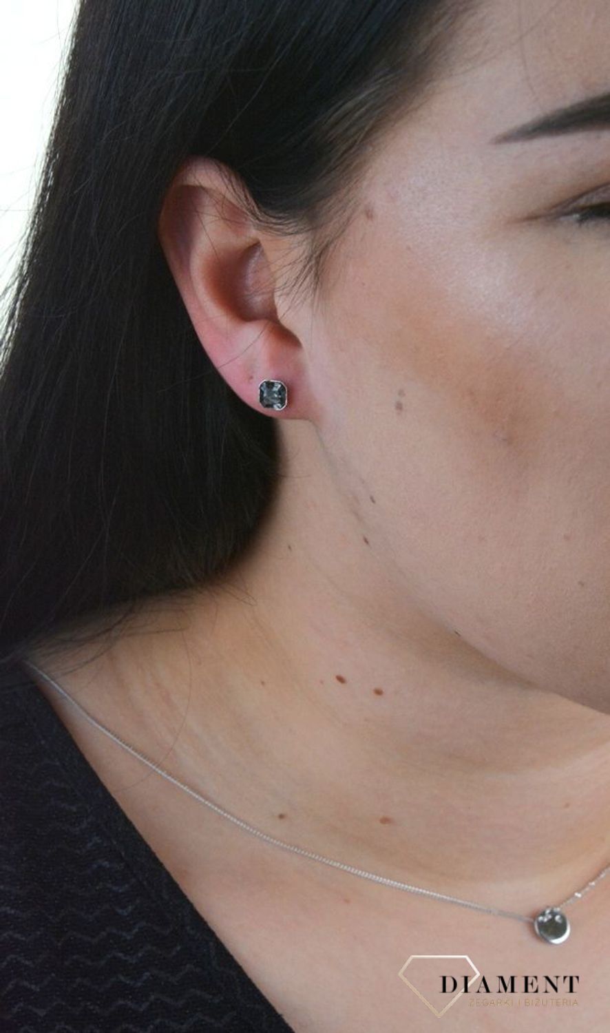 Srebrne kolczyki Spark Swarovski Imperial Studs Silver Night K44806SN.jpg