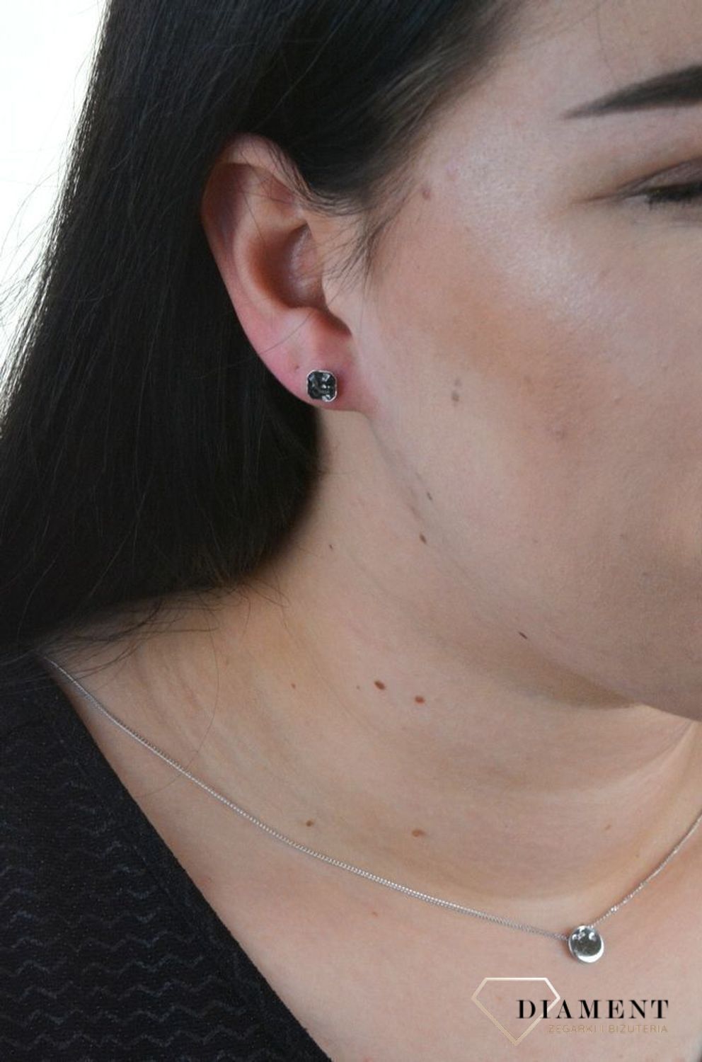 Srebrne kolczyki Spark Swarovski Imperial Studs Silver Night K44806SN.jpg