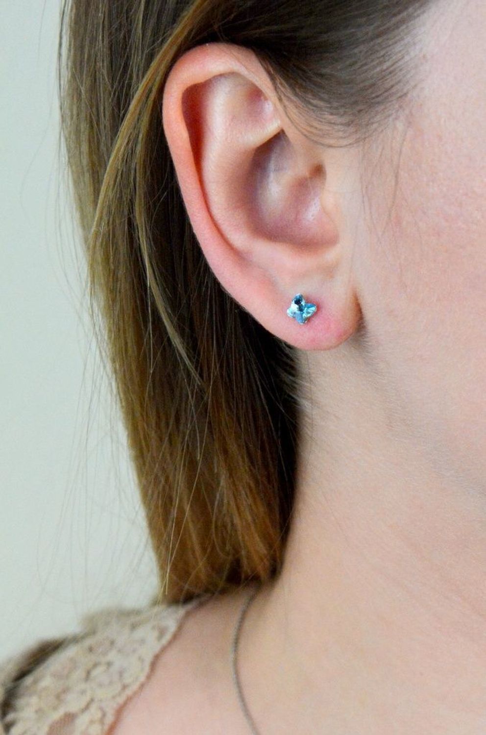 Srebrne kolczyki  Błękitne Motylki  Swarovski Crystals 925 K47485AQ.jpg