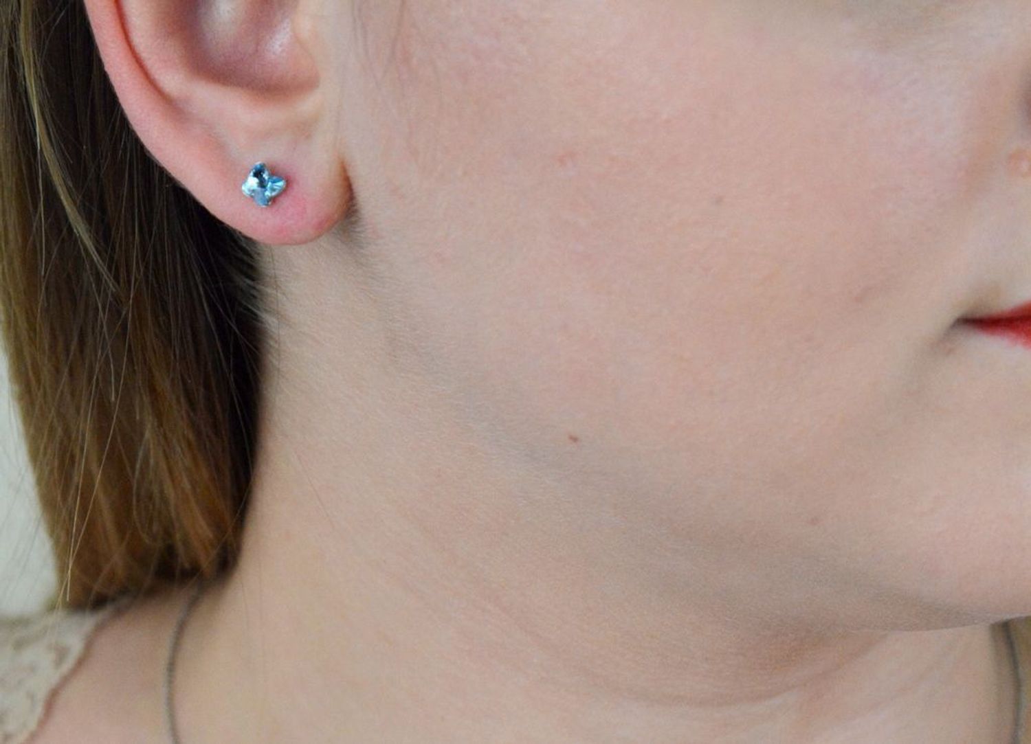 Srebrne kolczyki  Błękitne Motylki  Swarovski Crystals 925 K47485AQ.jpg