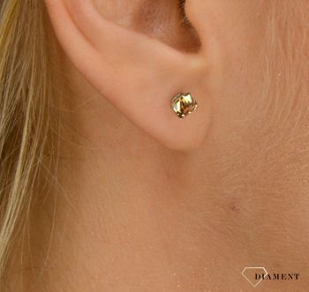 Kolczyki srebrne Swarovski małe kostki Golden Shadow✓ Prezent dla dziewczyny✓ Prezent dla mamy✓Biżuteria srebrna w Sklepie z Biżuterią zegarki-diament (1).JPG