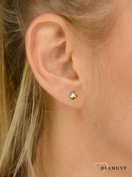 Kolczyki srebrne Swarovski małe kostki Golden Shadow✓ Prezent dla dziewczyny✓ Prezent dla mamy✓Biżuteria srebrna w Sklepie z Biżuterią zegarki-diament (3).JPG