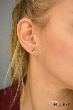 Kolczyki srebrne Swarovski małe kostki Golden Shadow✓ Prezent dla dziewczyny✓ Prezent dla mamy✓Biżuteria srebrna w Sklepie z Biżuterią zegarki-diament (5).JPG