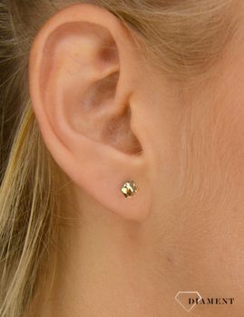 Kolczyki srebrne Swarovski małe kostki Golden Shadow✓ Prezent dla dziewczyny✓ Prezent dla mamy✓Biżuteria srebrna w Sklepie z Biżuterią zegarki-diament (6).JPG