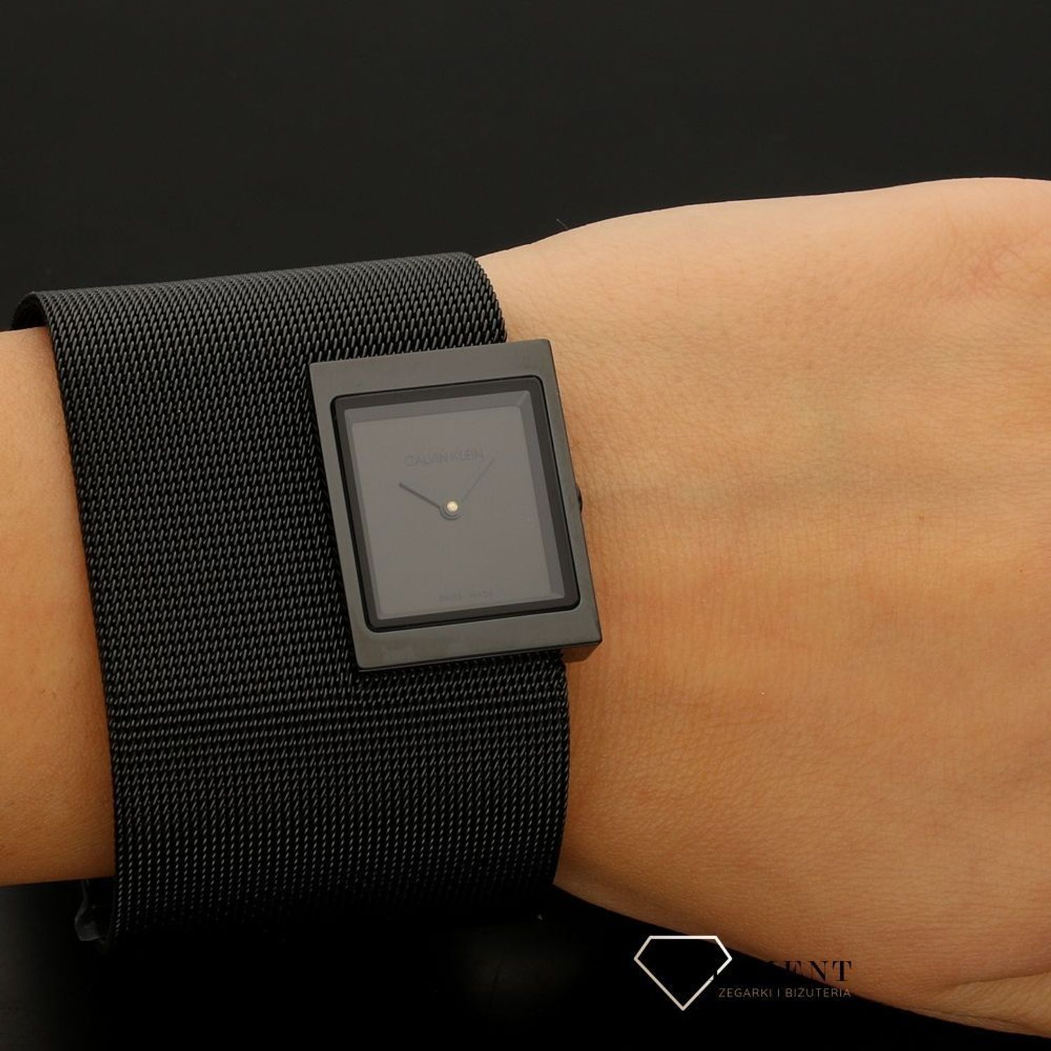 Zegarek damski Calvin Klein Swing K9K23421 black mesh.jpg