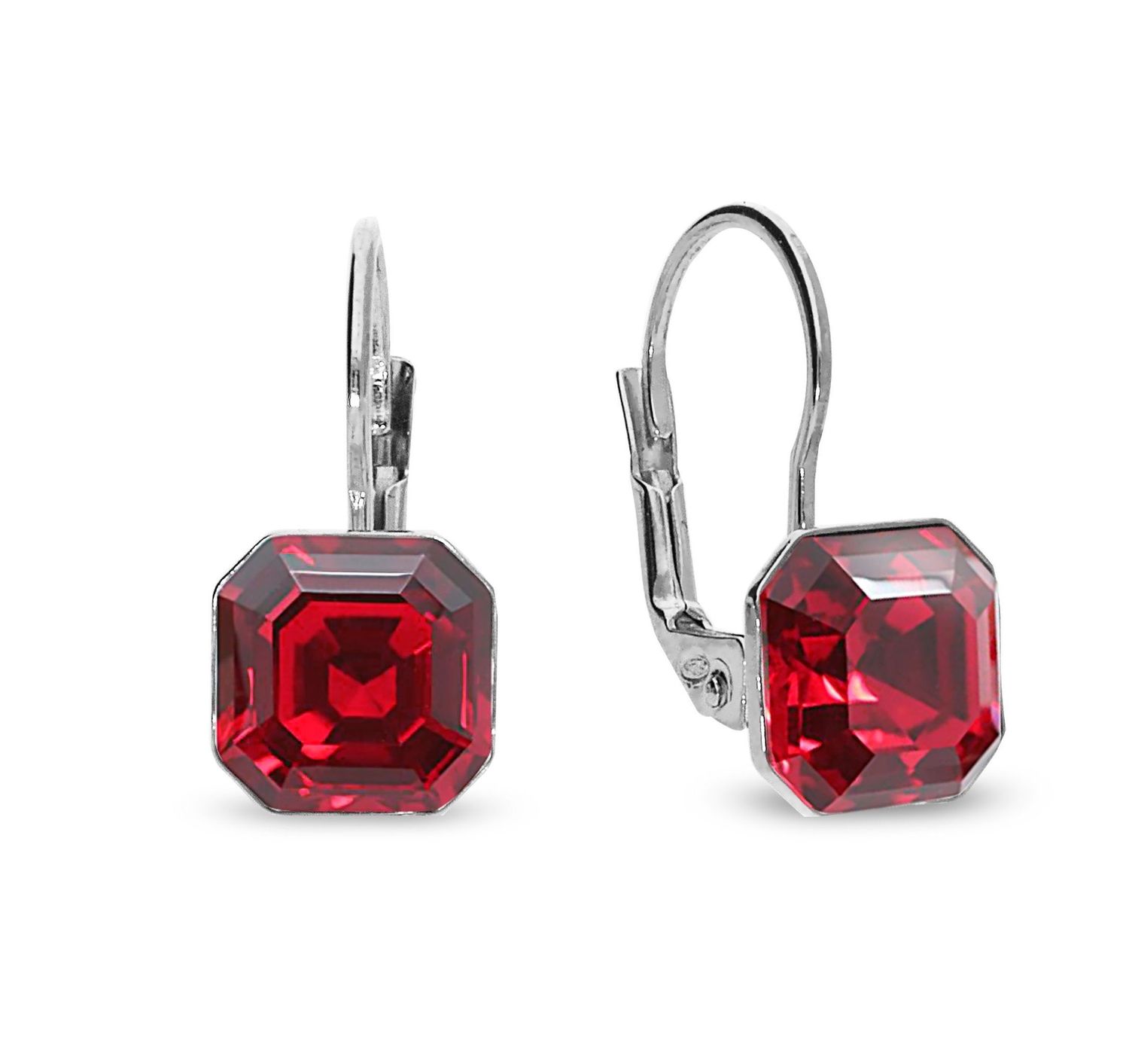 Kolczyki srebrne Spark z Kryształkami Swarovski w czerwonym odcieniu KA44808SC.jpg