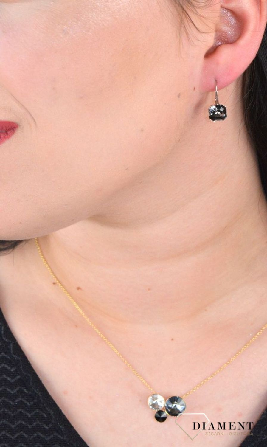 Kolczyki srebrne Spark z Kryształkami Swarovski w czarnym odcieniu KA44808SN.jpg