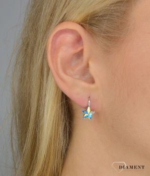 Kolczyki srebrne wiszące Spark Swarovski Star Aurore Boreale KA474510AB✓ Kolczyki srebrne wiszące Damskie w Sklepie z Biżuterią zegarki-diament (2).JPG