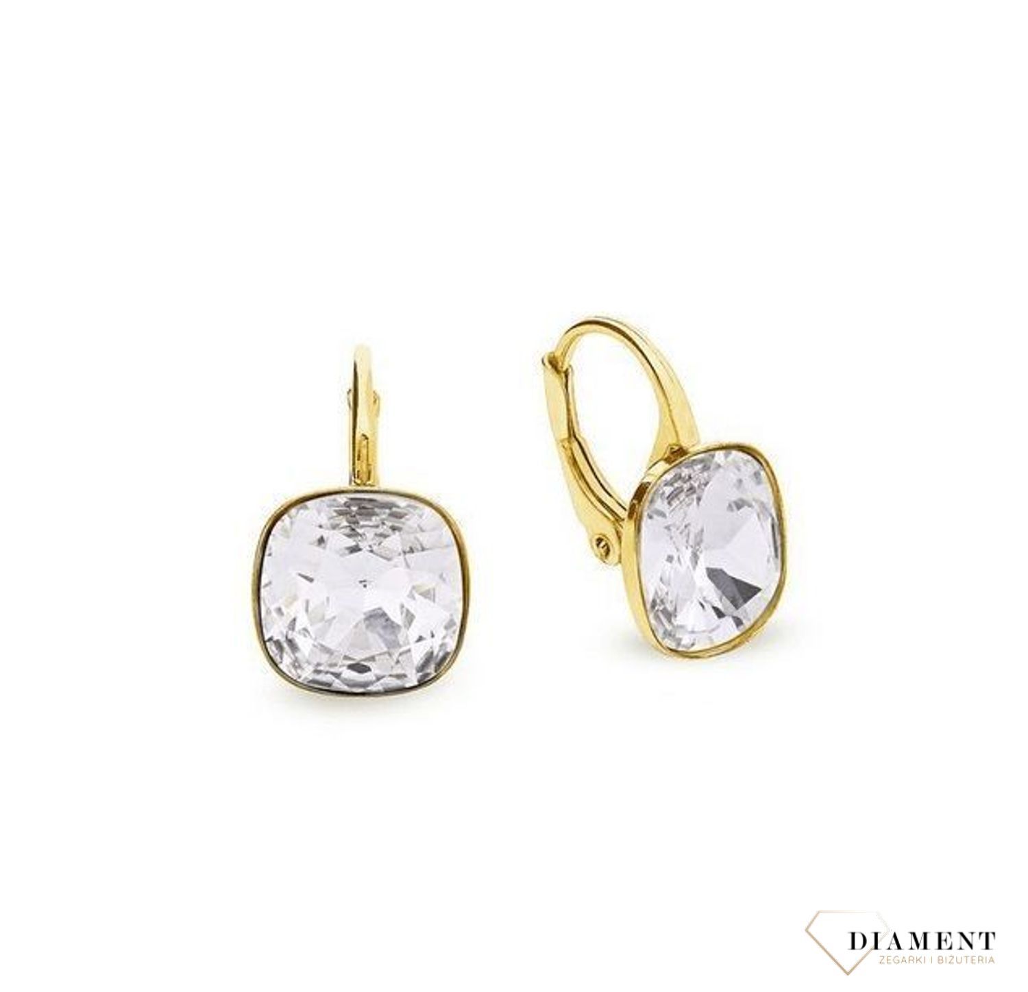 Srebrne kolczyki wiszące pozłacane z kryształów Swarovski crystals KAG447010c.jpg