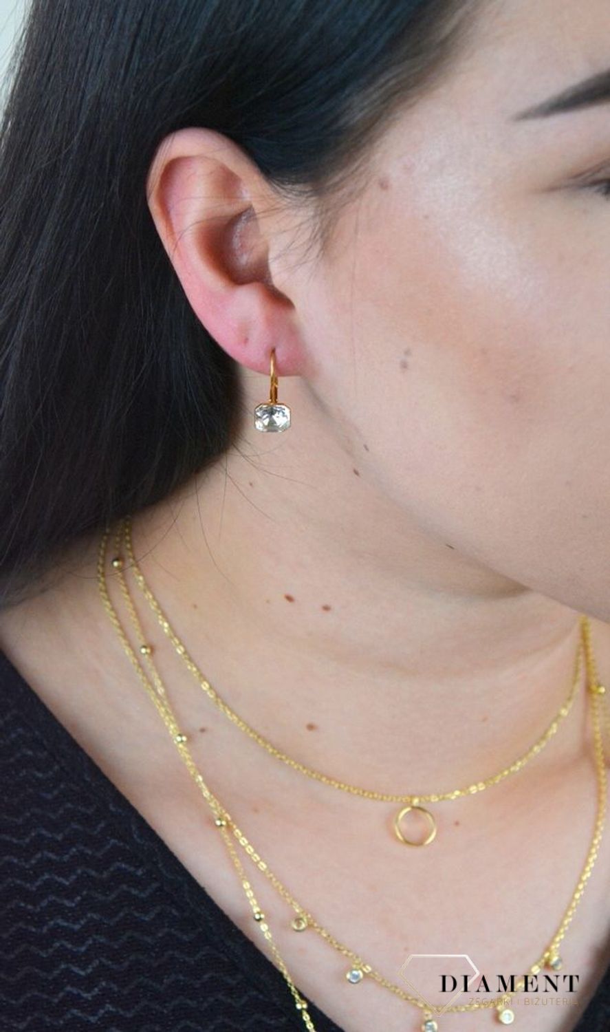 Kolczyki srebro pozłacane Spark z Kryształkami Swarovski KAG44808C.jpg