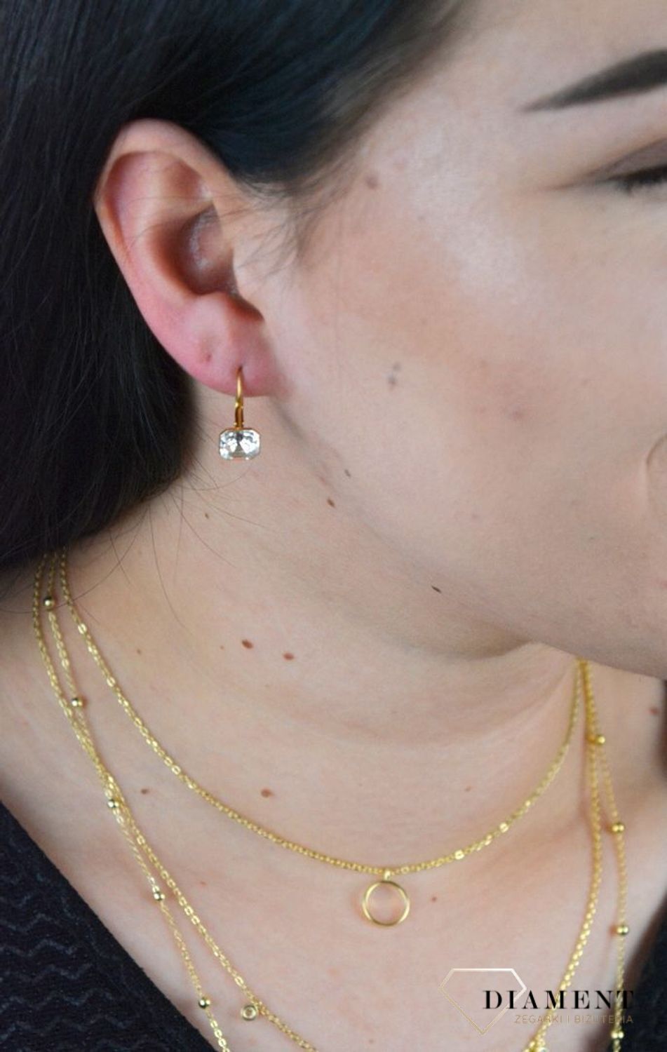 Kolczyki srebro pozłacane Spark z Kryształkami Swarovski KAG44808C.jpg