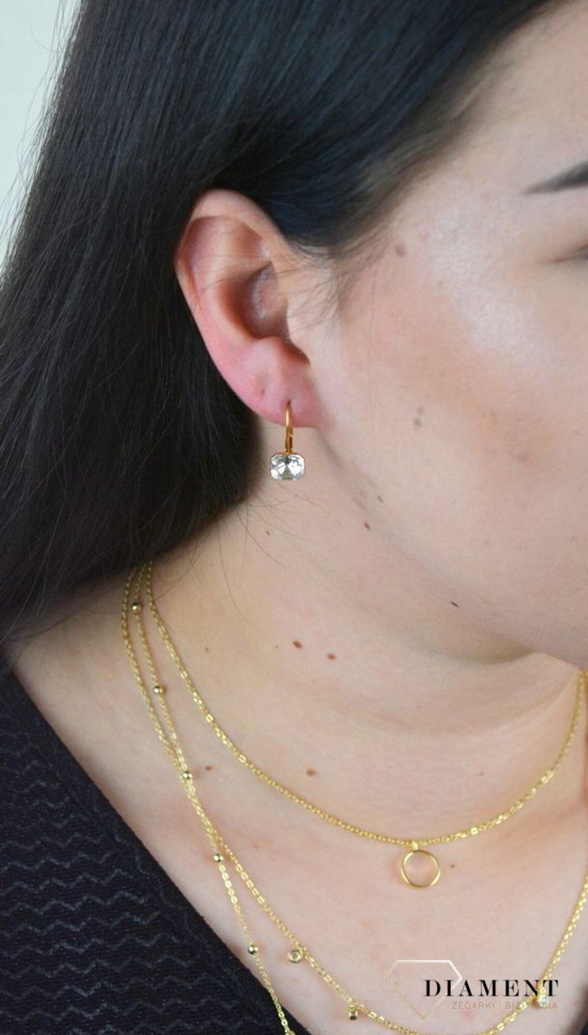 Kolczyki srebro pozłacane Spark z Kryształkami Swarovski KAG44808C.jpg