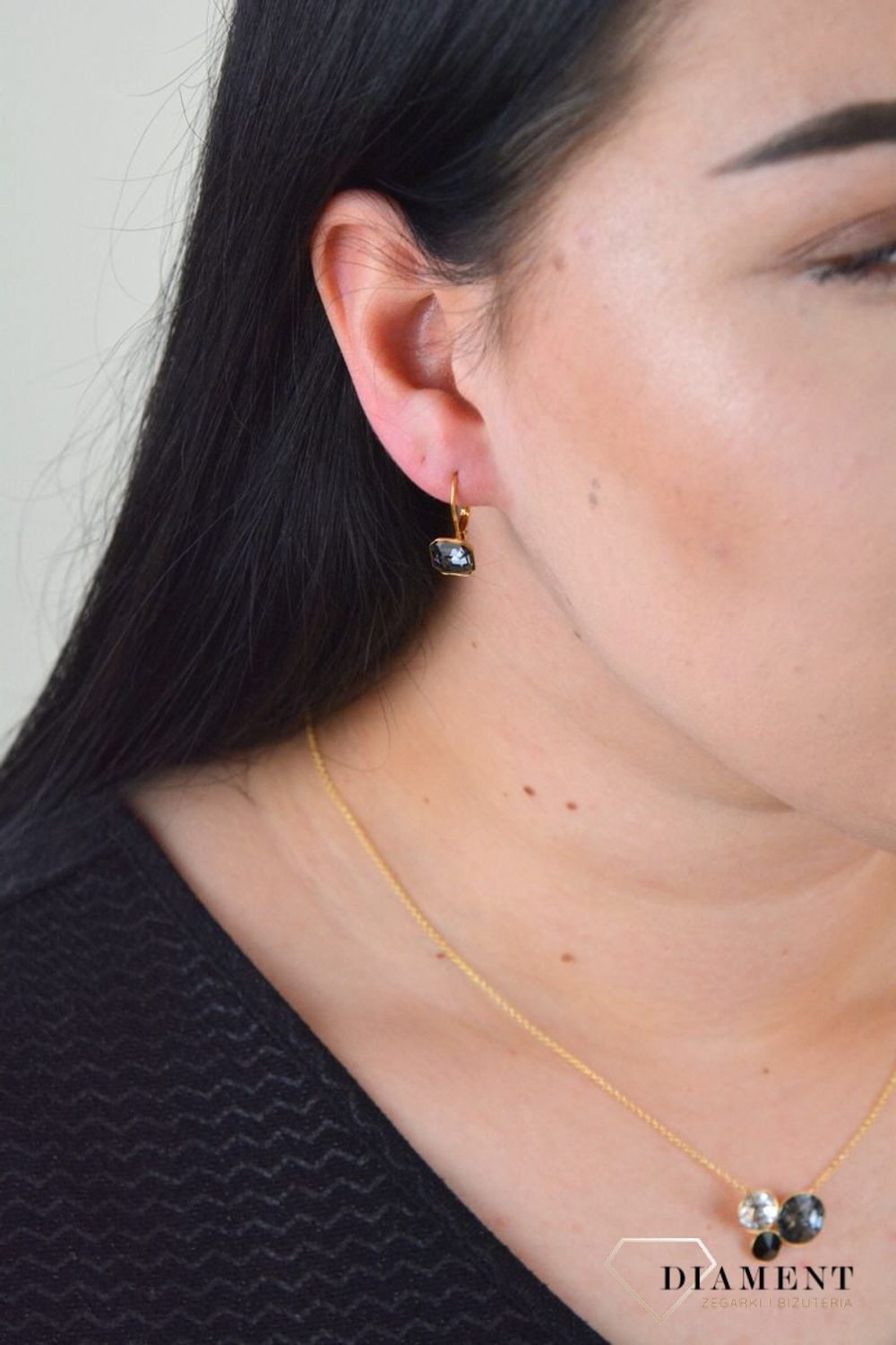 Kolczyki srebro pozłacane Spark z Kryształkami Swarovski KAG44808SN.jpg