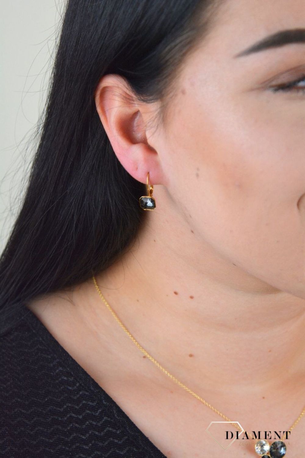 Kolczyki srebro pozłacane Spark z Kryształkami Swarovski KAG44808SN.jpg