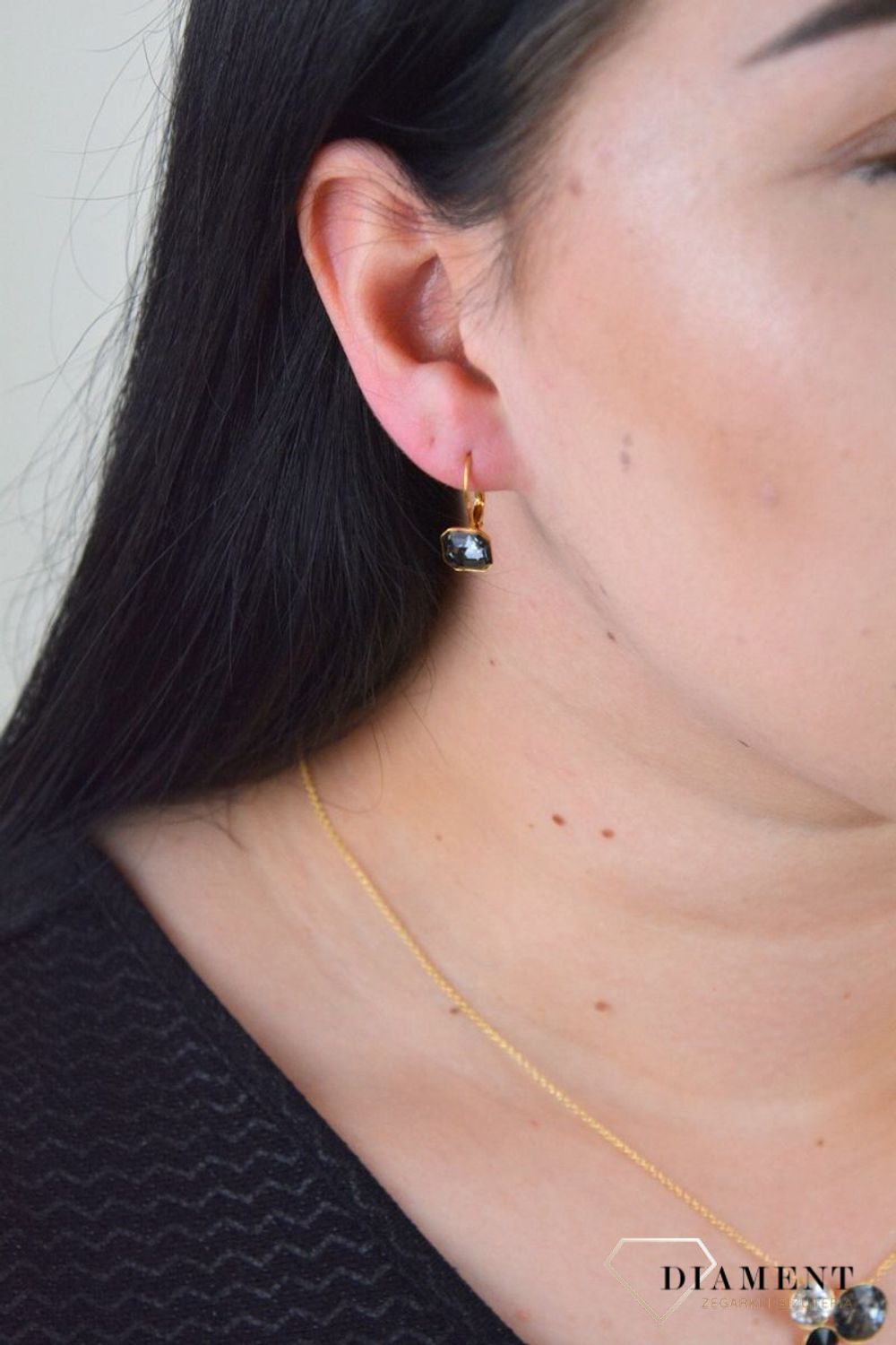 Kolczyki srebro pozłacane Spark z Kryształkami Swarovski KAG44808SN.jpg