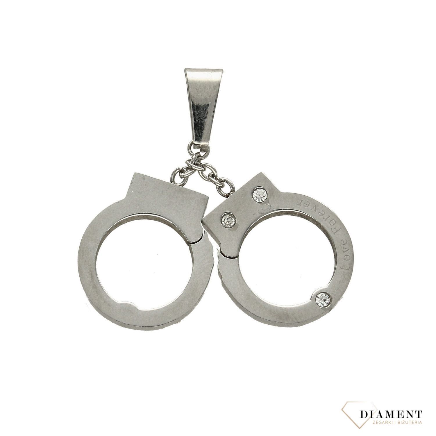 Srebrna zawieszka 925 kajdanki. Srebrna zawieszka o wzorze kajdanek..jpg
