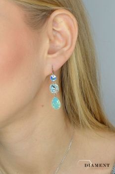 Kolczyki swarovski element Classico KAT43201ABPO1 Swarovski® crystals w kolorach Aurore Boreale, Light Azore i Pacific Opal1.JPG