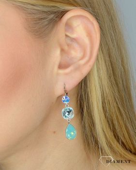 Kolczyki swarovski element Classico KAT43201ABPO1 Swarovski® crystals w kolorach Aurore Boreale, Light Azore i Pacific Opal7.JPG