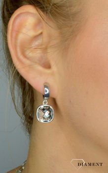Kolczyki Srebrne wiszące Swarovski białe KC15C. Kolczyki Swarovski. Kolczyki wykonane ze srebra próby 925 (3).JPG