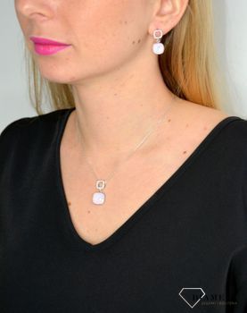 Kolczyki Srebrne Swarovski Orbis Rose Water Opal. Kolczyki wykonane ze srebra próby 925 oraz ekskluzywnych kryształów Swarovski® crystals w kolorze Rose Water Opal (1).JPG