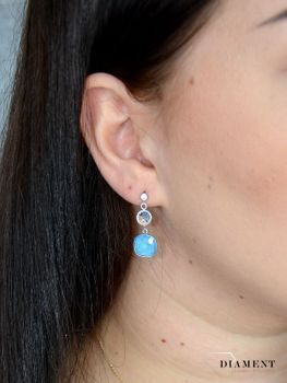 Kolczyki srebrne wiszące Spark Swarovski Anabele Summer Blue KC447010SS29CSB✓ Kolczyki srebrne wiszące Damskie w Sklepie z Biżuterią zegarki-diament.pl✓Piękne i Eleganckie Kolczyki dla Kobiet✓Prawdziwe.JPG