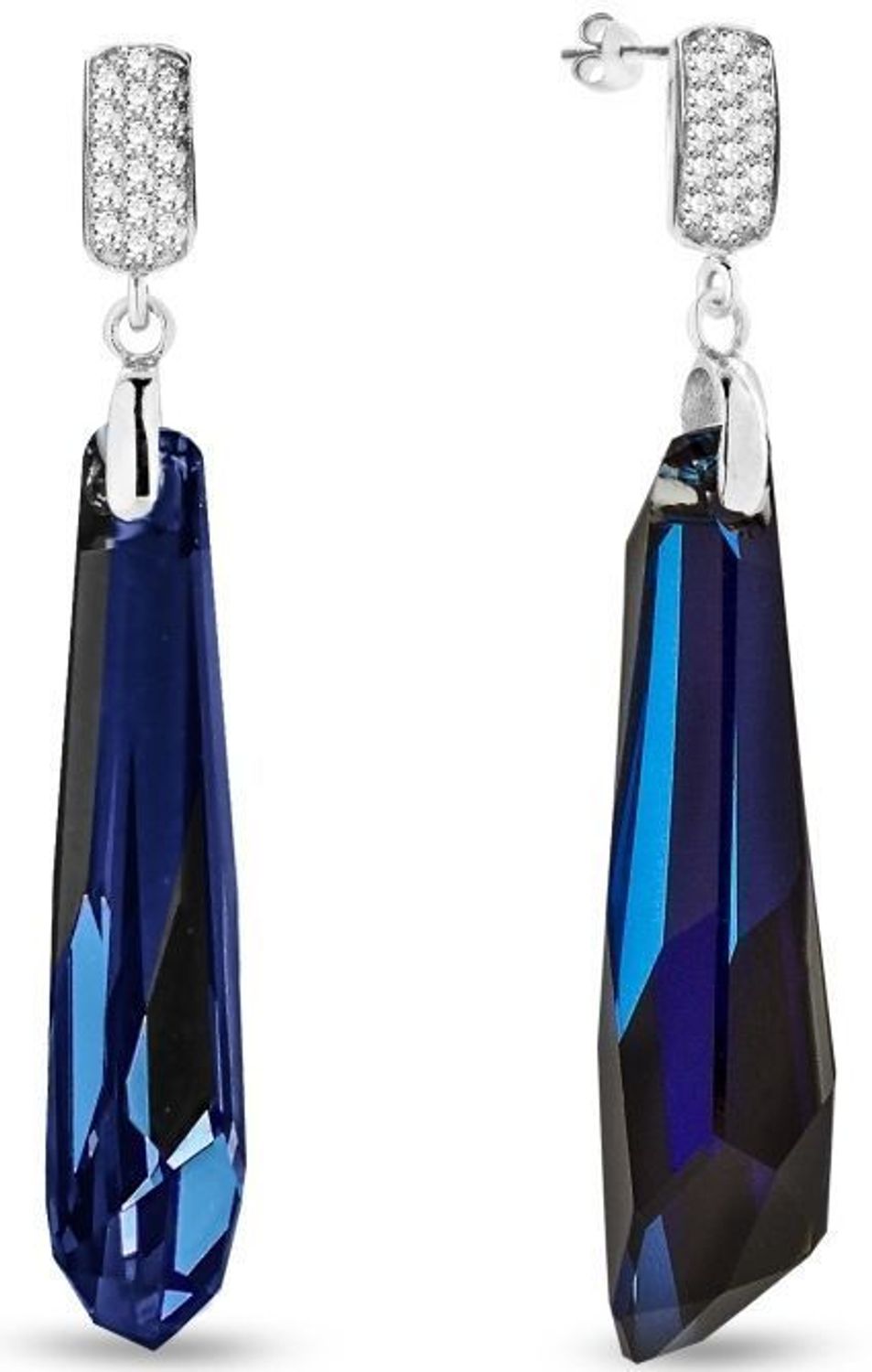 Ekskluzywne kolczyki Spark Icicle KC6017BB wykonane ze srebra próby 925 pokrytego platyną. Zdobione austriackimi kryształami w kolorze Bermuda Blue. Elegancja i blask w jednym.1.jpg