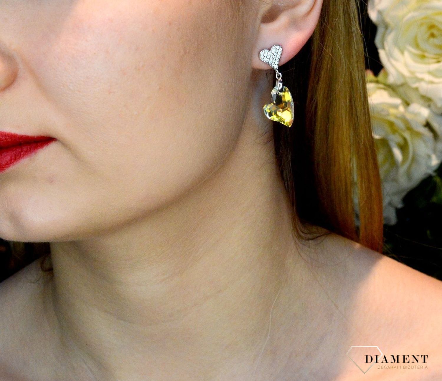 Kolczyki srebrne serca z Kryształkami Swarovski Corazon Aurore Boreale KC626117AB. Kolczyki damskie na prezent. Kolczyki serduszka. Kolczyki na walentynki. Kolczyki dla ukochanej. Błyszcząca biżuteria spark..jpg