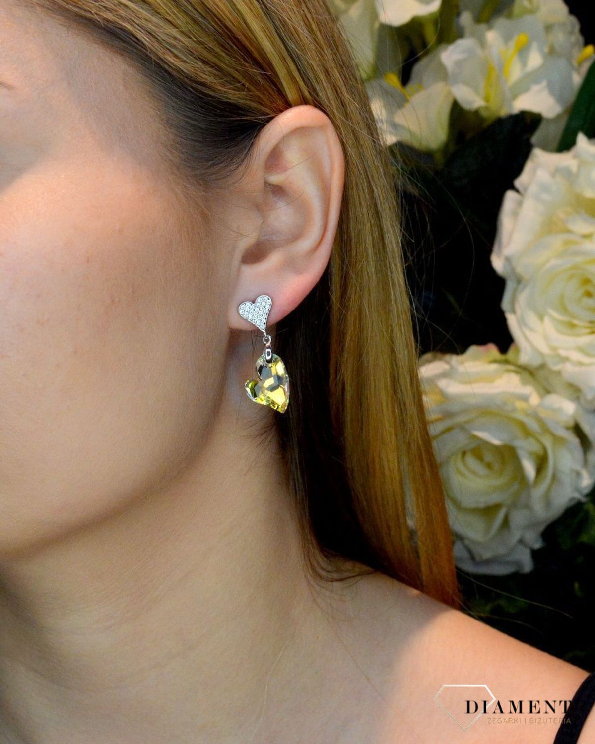 Kolczyki srebrne serca z Kryształkami Swarovski Corazon Aurore Boreale KC626117AB. Kolczyki damskie na prezent. Kolczyki serduszka. Kolczyki na walentynki. Kolczyki dla ukochanej. Błyszcząca biżuteria spark..jpg