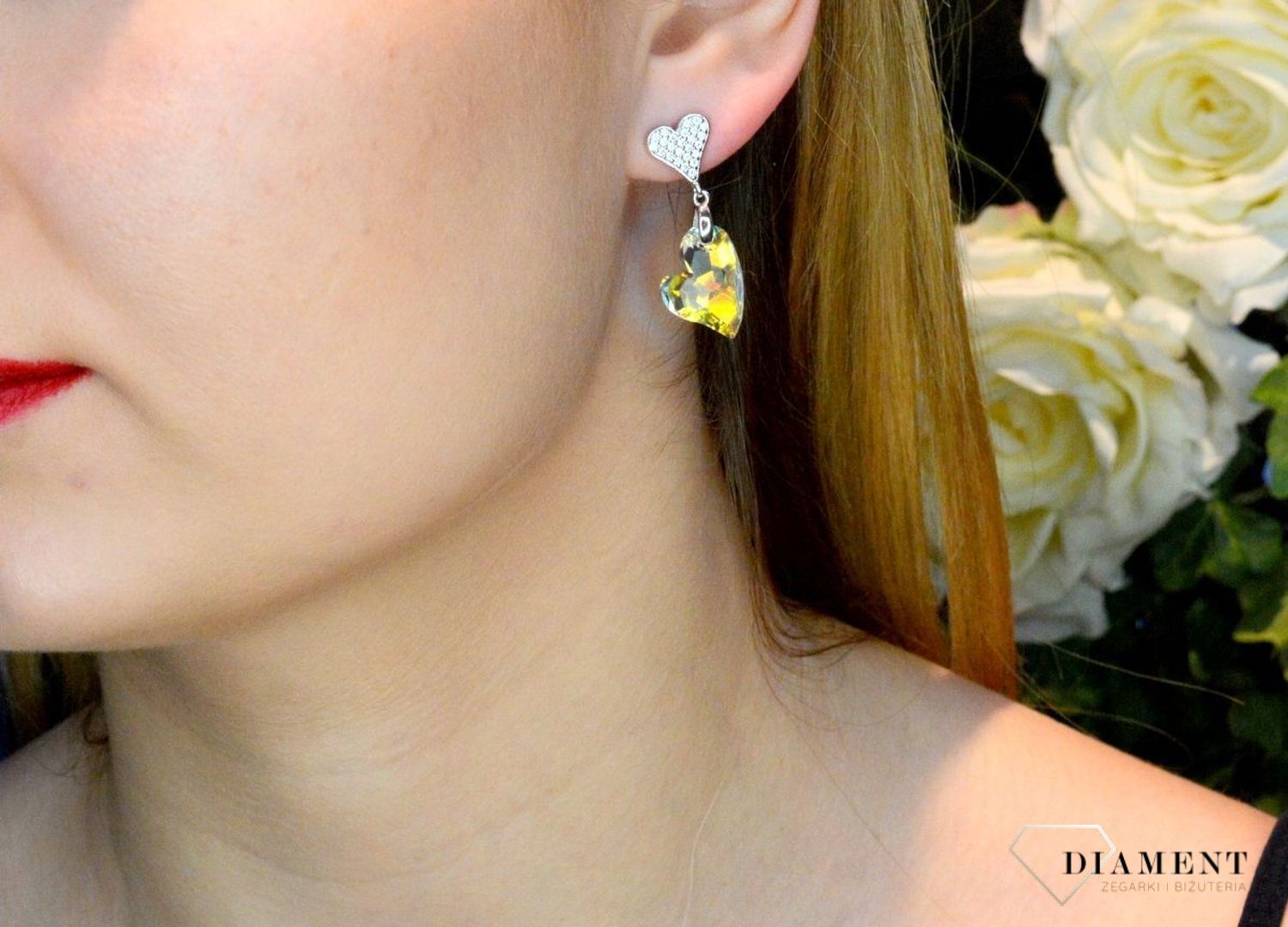 Kolczyki srebrne serca z Kryształkami Swarovski Corazon Aurore Boreale KC626117AB. Kolczyki damskie na prezent. Kolczyki serduszka. Kolczyki na walentynki. Kolczyki dla ukochanej. Błyszcząca biżuteria spark..jpg