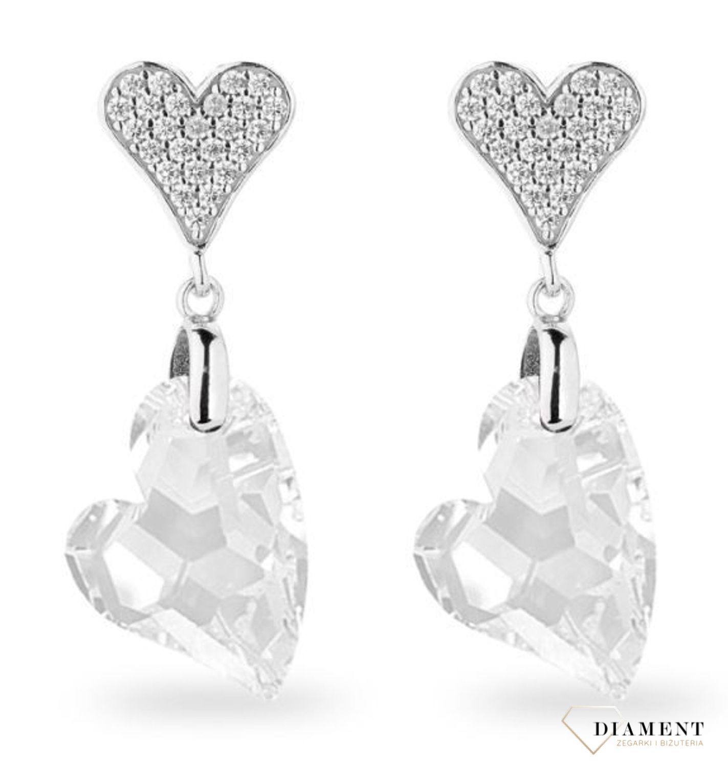 Kolczyki srebrne serca z Kryształkami Swarovski Corazon Comet Argent Light KC626117C. Kolczyki damskie na prezent. Kolczyki serduszka. Kolczyki na walentynki. Kolczyki dla ukochanej. Błyszcząca biżuteria spark..jpg