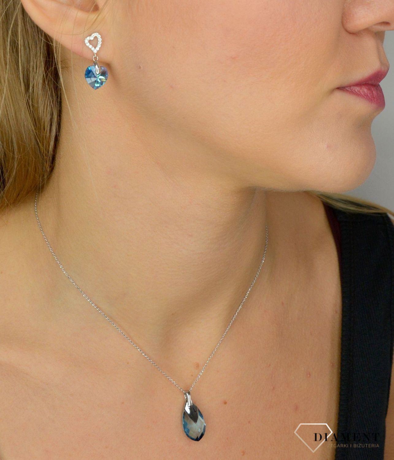 Srebrne kolczyki serce niebieskie Swarovski.jpg