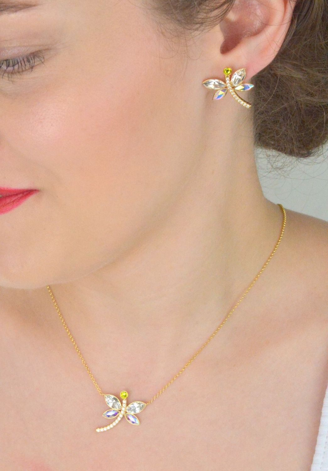 Kolczyki srebrne KDCG4228CAB Ważki z cyrkoniami i kryształami Swarovskiego.jpg