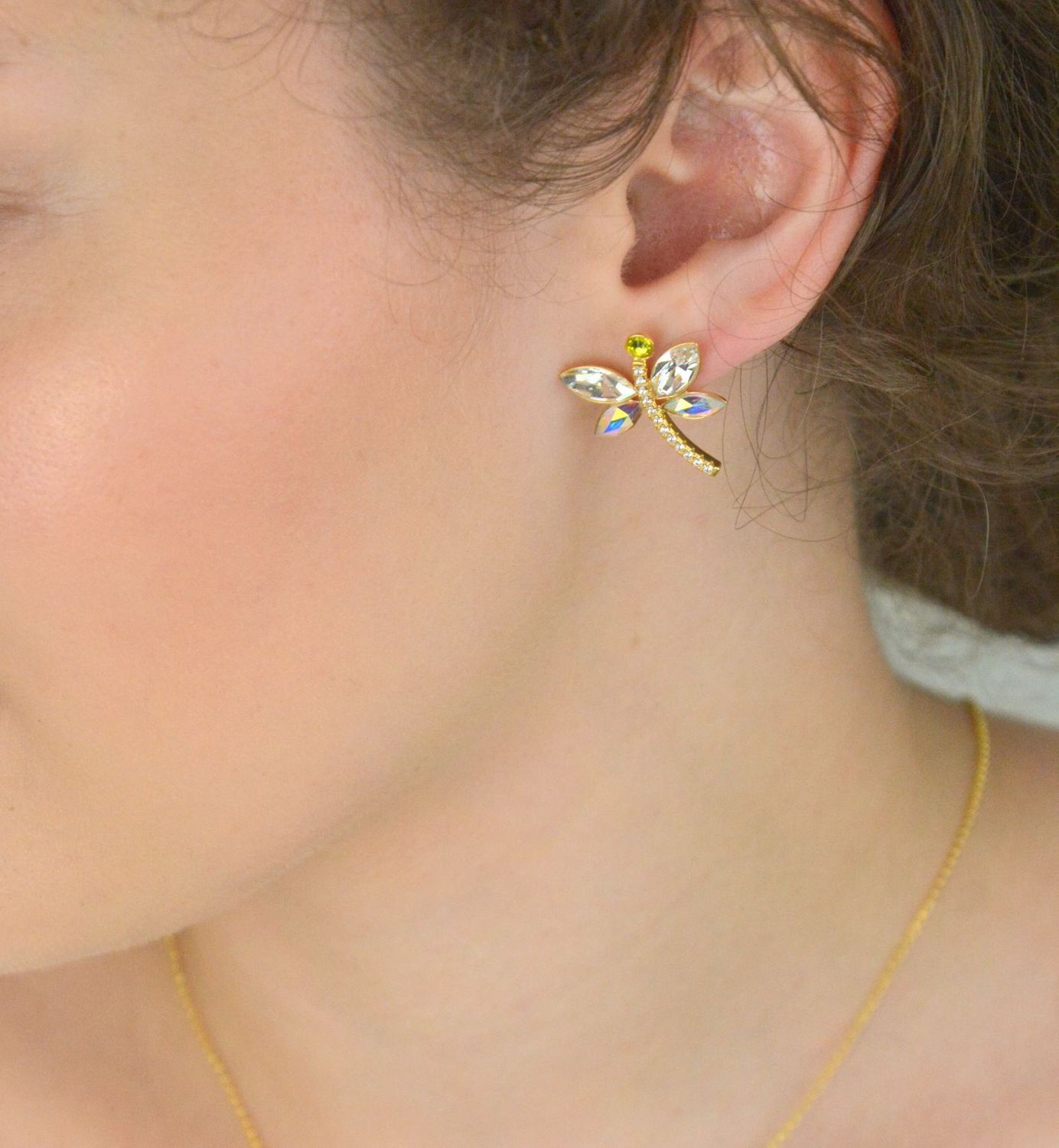 Kolczyki srebrne KDCG4228CAB Ważki z cyrkoniami i kryształami Swarovskiego.jpg