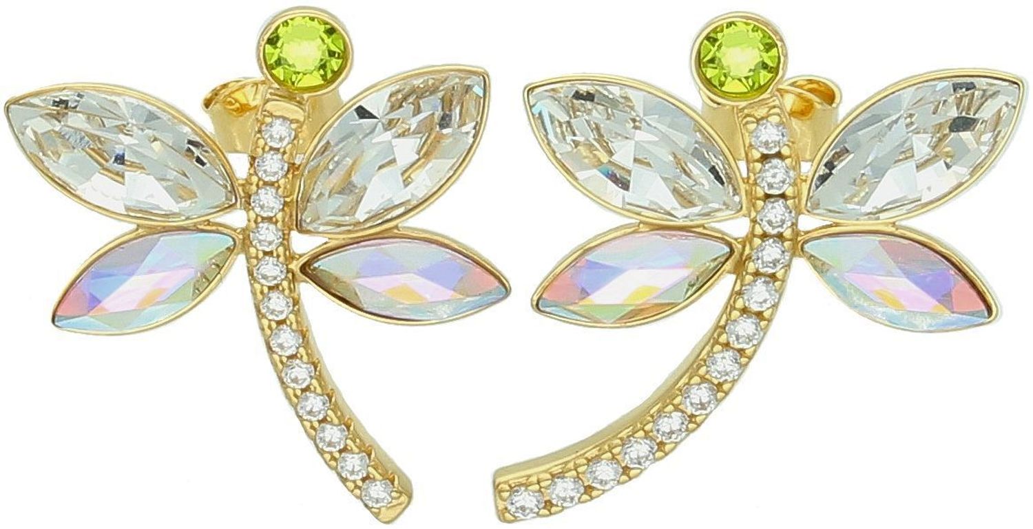 Kolczyki srebrne KDCG4228CAB Ważki z cyrkoniami i kryształami Swarovskiego.jpg