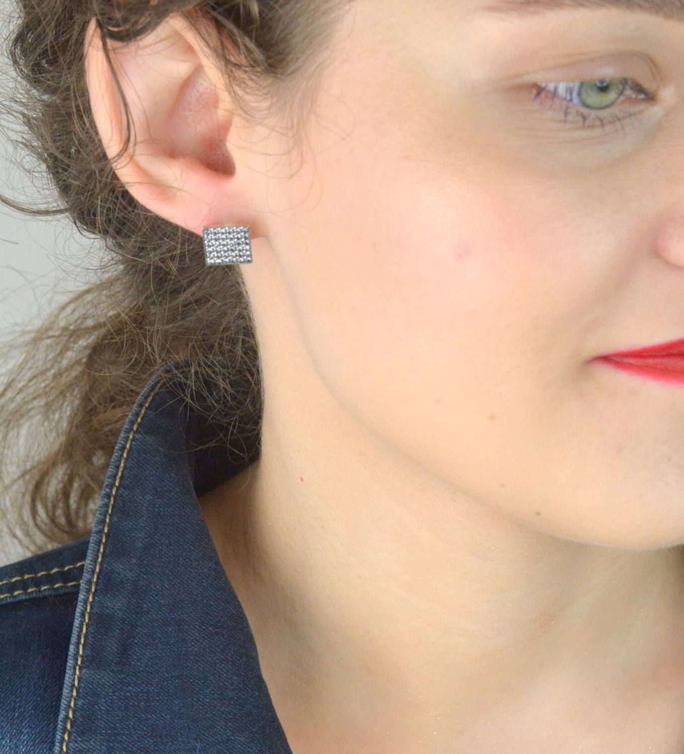 Srebrne kolczyki Spark z Kryształkami Swarovski Crystal Silver Night KFM6SN.jpg