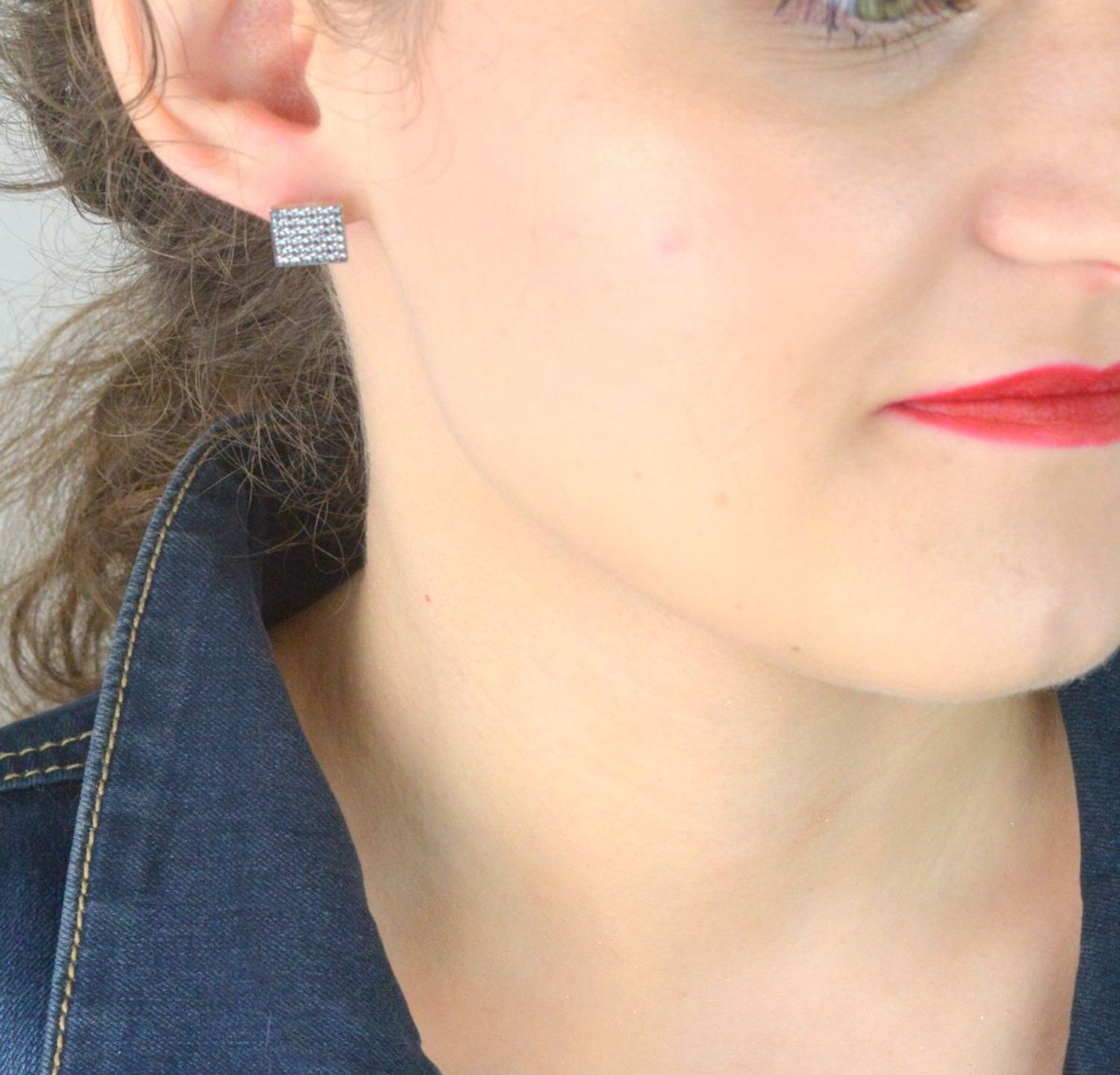 Srebrne kolczyki Spark z Kryształkami Swarovski Crystal Silver Night KFM6SN.jpg