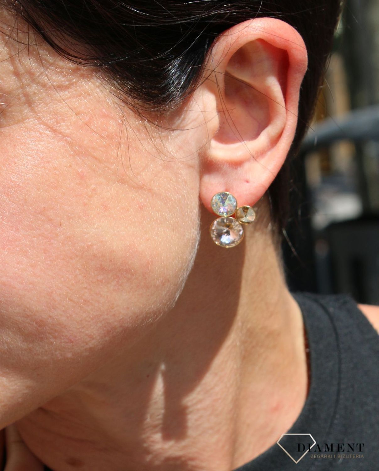 Kolczyki Spark z kryształami Swarovski w kolorze Silk, White Patina KG11223SLWP.jpg