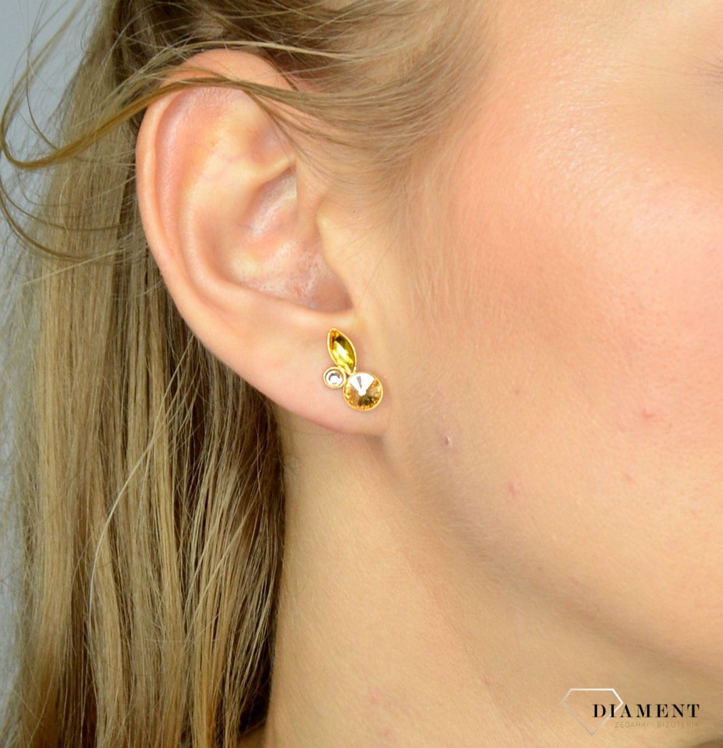 Kolczyki Srebrne Swarovski 'Pokryte liśćmi gałązki' KG2201MIX1SGS.jpg