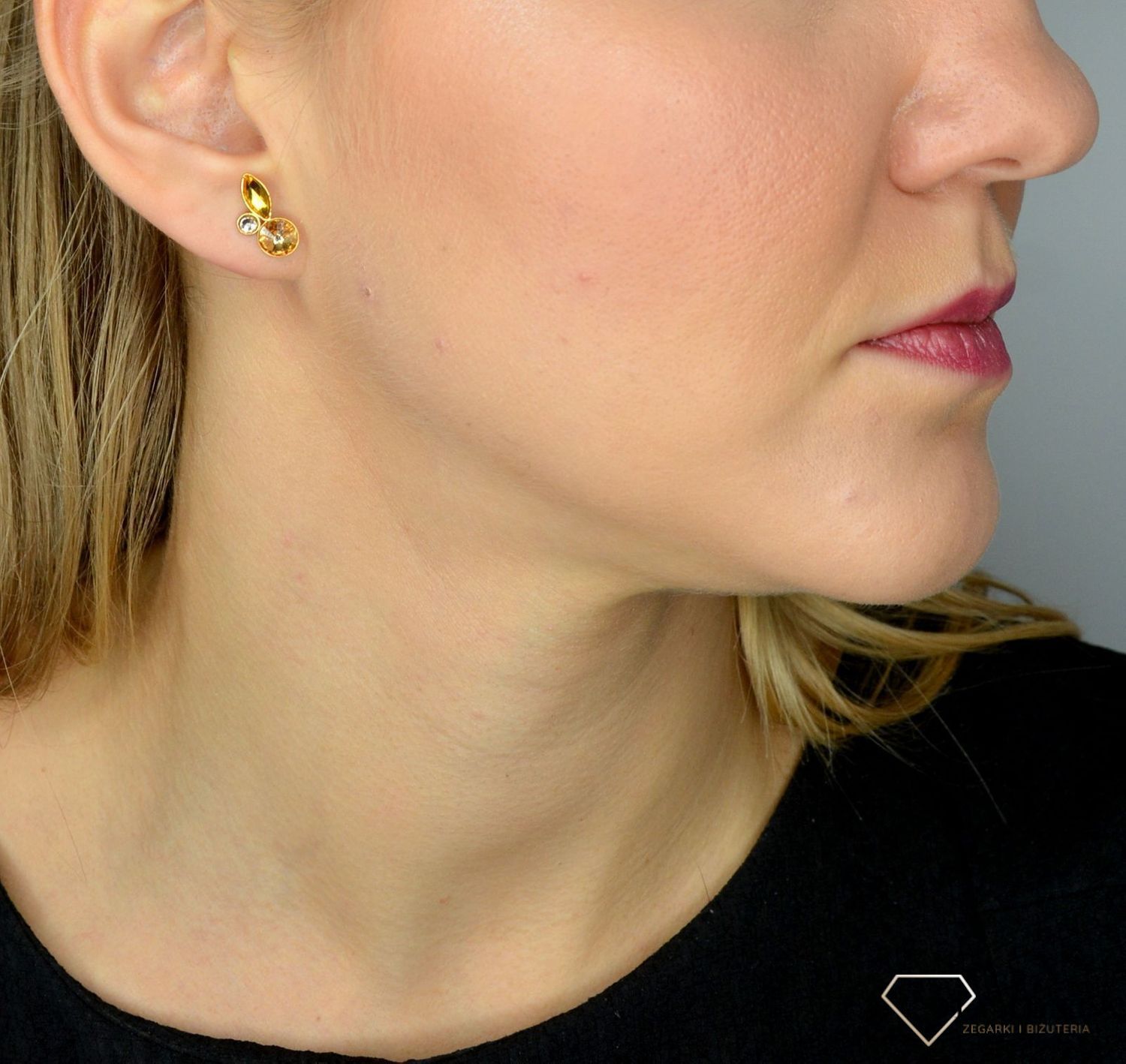 Kolczyki Srebrne Swarovski 'Pokryte liśćmi gałązki' KG2201MIX1SGS.jpg