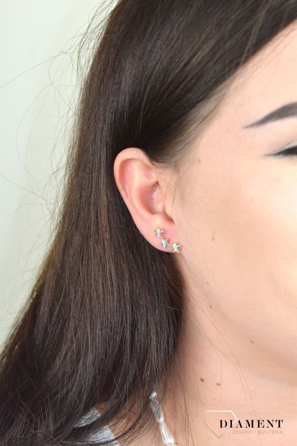 Srebrne kolczyki nausznice z kryształami Swarovski Spark KG281653AB.jpg