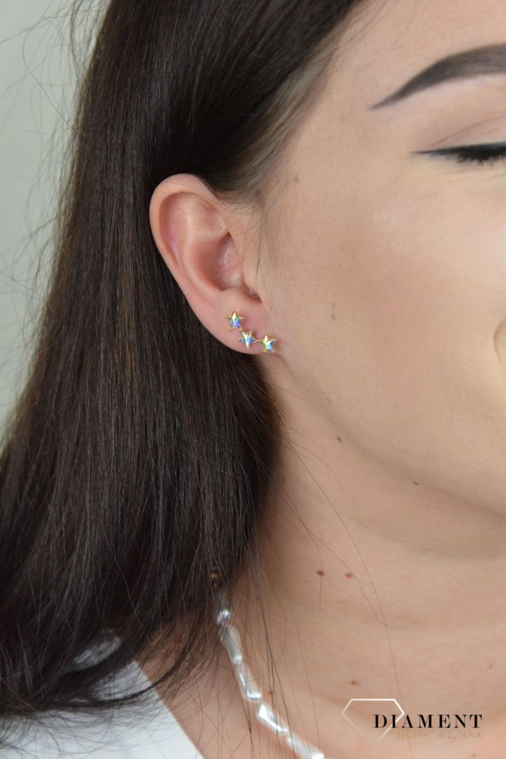 Srebrne kolczyki nausznice z kryształami Swarovski Spark KG281653AB.jpg