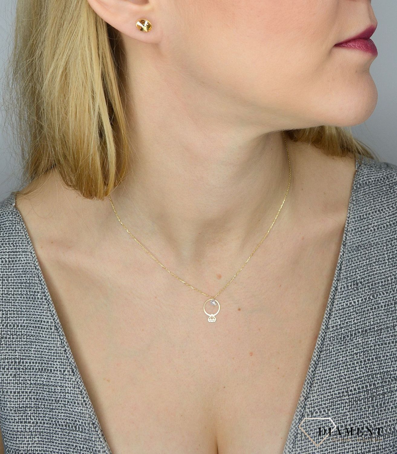 Kolczyki Oval Studs Gilded KG41228GS.jpg